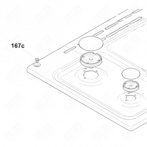 SCHARNIERHALTER MIT REFERENZ 167C BACKOFEN, KÜCHENHERD - 42391175