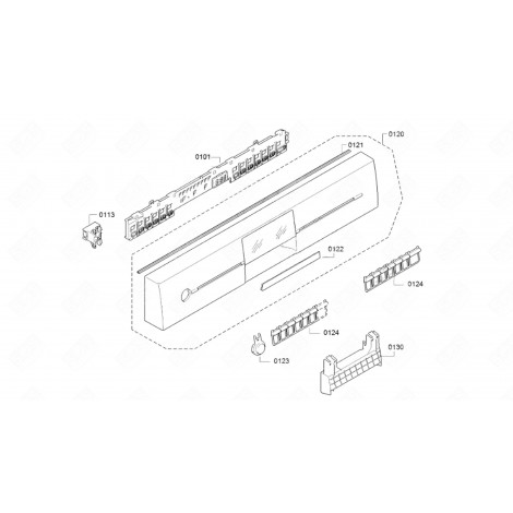 BEDIENFELD (KENNZEICHEN 120) GESCHIRRSPÜLER, SPÜLMASCHINE - 11005187