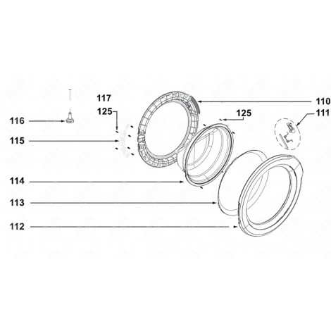 TÜRHAKEN (KENNZEICHNUNG 111) WASCHMASCHINE - AS0068106