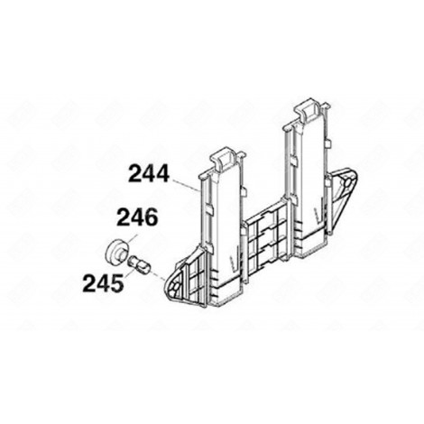 RAD+ACHSE FÜR UNTERKOR GESCHIRRSPÜLER ( POS.245) GESCHIRRSPÜLER, SPÜLMASCHINE - 91601247, 91601253