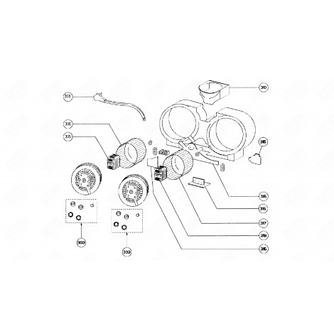 RECHTE TURBINE (KENNZEICHEN 317) DUNSTABZUGSHAUBE - 595A89