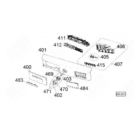 DRUCKKNOPF (KENNZEICHEN 415) WASCHMASCHINE - 42120245