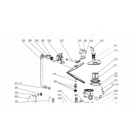 VORSCHUBANSCHLUSS PROPELLER, OBERES ARMREFERENZ 1005 GESCHIRRSPÜLER, SPÜLMASCHINE - 49417