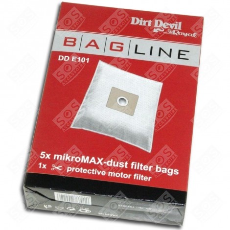 5ER PACK MIKROFASER-STAUBSAUGERBEUTEL + FILTER STAUBSAUGER - 7020022