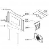 Ofenglas + Halterung (Kennzeichnung 1410) Original