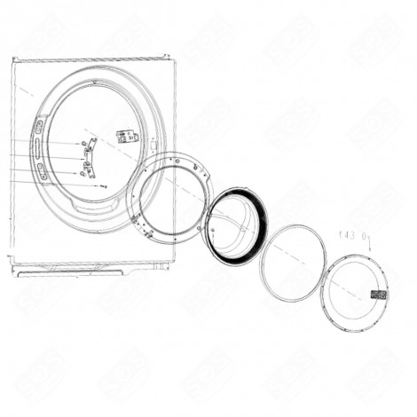 ORIGINALER AUSSENRAHMEN DER BULLAUGE NUMMER 1430
