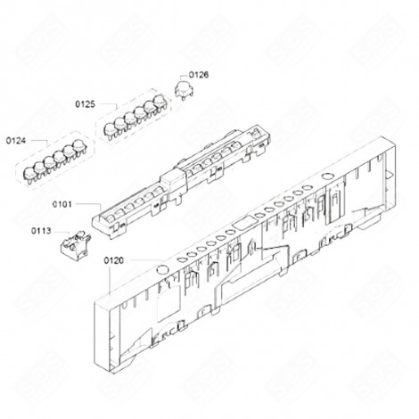 BEDIENELEMENT (BEZUGSNUMMER 120) GESCHIRRSPÜLER, SPÜLMASCHINE - 00704453