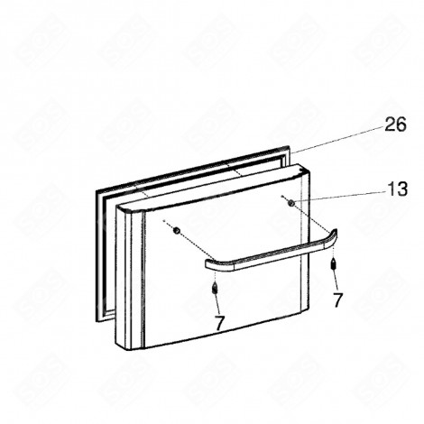 ORIGINAL-DICHTUNG SCHUBLADE UNTEN NR. 26 KÜHLSCHRANK, GEFRIERSCHRANK - C00292567, 482000088973