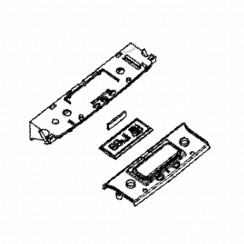 Anzeige + Halterung + Glas