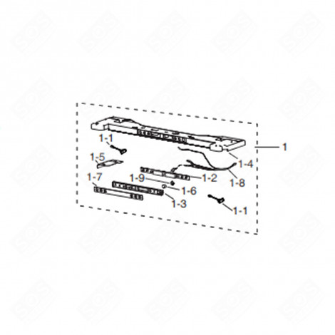 BEDIENFELD NUMMER 1 ORIGINAL KÜHLSCHRANK, GEFRIERSCHRANK - DA97-11802X