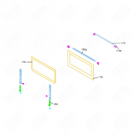 INNENVERGLASUNG NR. 176 BACKOFEN, KÜCHENHERD - 49035091