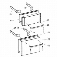 Schublade unterer Dichtung (Original) (Kennzeichen 26)