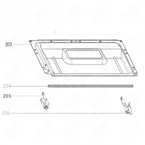 TÜRMANSCHETTE (KENNZEICHNUNG 204) GESCHIRRSPÜLER, SPÜLMASCHINE - 721C92