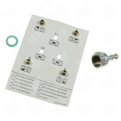 EINSPRITZDÜSEN-KIT, BUTANDÜSE KOCHPLATTEN, HERDPLATTEN, KOCHFELD - 4431100178