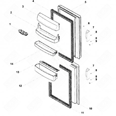 FLASCHENABLAGE (KENNZEICHEN 12) KÜHLSCHRANK, GEFRIERSCHRANK - 15268