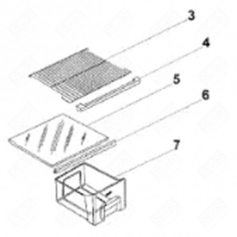 GEMÜSEBEHÄLTER (BEZEICHNUNG 7) KÜHLSCHRANK, GEFRIERSCHRANK - 134A96
