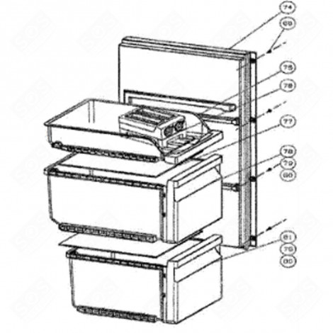 EISWÜRFELBEHÄLTER (KENNZEICHNUNG 76) KÜHLSCHRANK, GEFRIERSCHRANK - 131F12