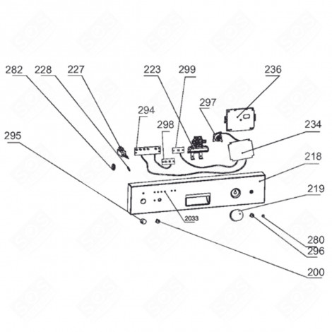 ELEKTRONIKMODUL, ANZEIGEEINHEIT (REFERENZ 294) GESCHIRRSPÜLER, SPÜLMASCHINE - AS6011187 