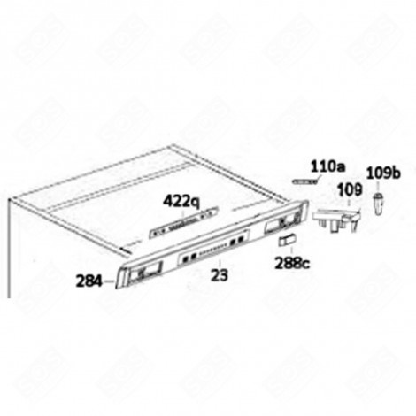BEDIENFELD (BEZUG 284) KÜHLSCHRANK, GEFRIERSCHRANK - 49038993