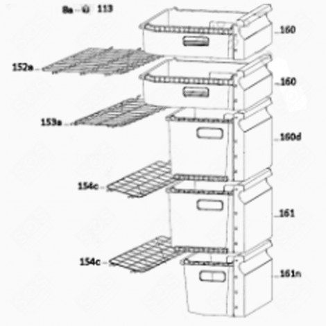UNTERKORB (REFERENZ 160) KÜHLSCHRANK, GEFRIERSCHRANK - 49038998