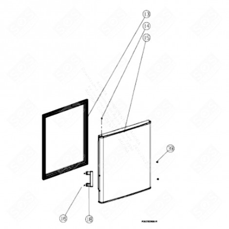 ORIGINAL TÜRGRIFF (KENNZEICHNUNG 18) KÜHLSCHRANK, GEFRIERSCHRANK - 4055318218