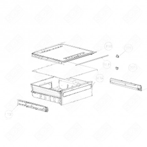 GEMÜSEBEHÄLTER (REFERENZ 1468) KÜHLSCHRANK, GEFRIERSCHRANK - 5940510500