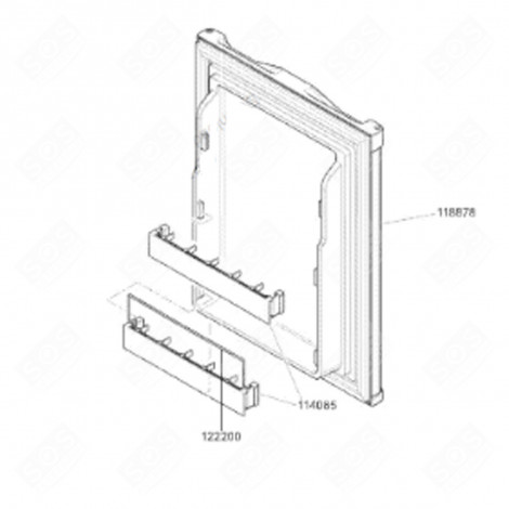 ORIGINAL FLASCHENABLAGE (KENNZEICHNUNG 122200) KÜHLSCHRANK, GEFRIERSCHRANK - 846331821