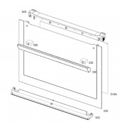 Original-Außentürglas Edelstahl (Kennzeichnung 300)
