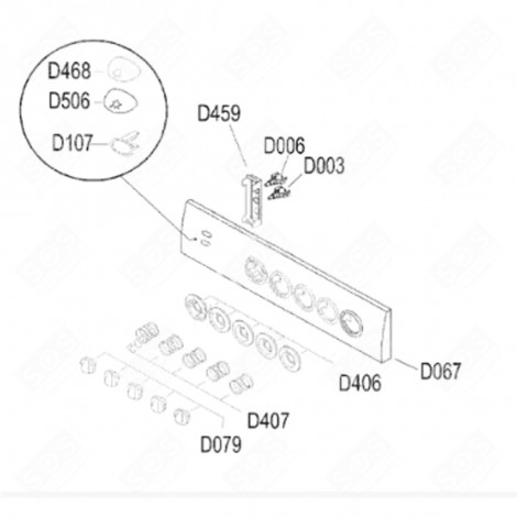 KNOPF (KENNZEICHEN D079) BACKOFEN, KÜCHENHERD - 101876