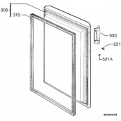 Abdeckung der Griffbefestigungen (Referenz 521)