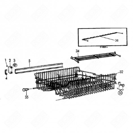 KORBVERRIEGELUNG (KENNZEICHNUNG 4) KÜHLSCHRANK, GEFRIERSCHRANK - 1501363004