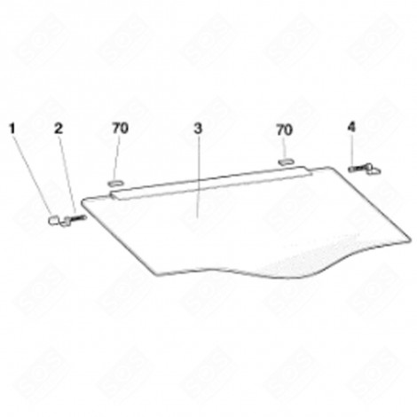GLASDECKELKLOPFER (BEZEICHNUNG 70) KOCHPLATTEN, HERDPLATTEN, KOCHFELD - C00033923