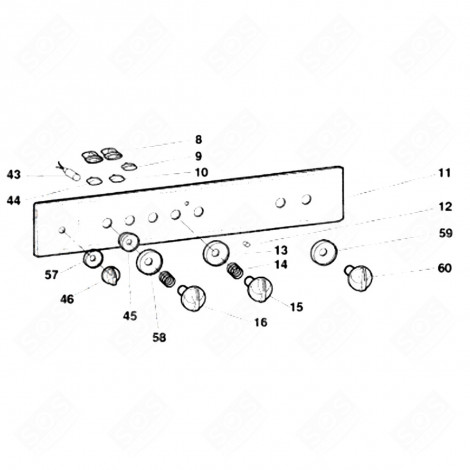 KONTROLLLEUCHTE-LINSE ROT (BEZUGSNUMMER 12) GESCHIRRSPÜLER, SPÜLMASCHINE - C00100524