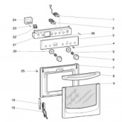 Ofentürglas + Band HA IX (Kennzeichnung 9)