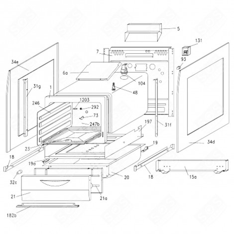 UNTERTEIL (182 B) BACKOFEN, KÜCHENHERD - 44003223