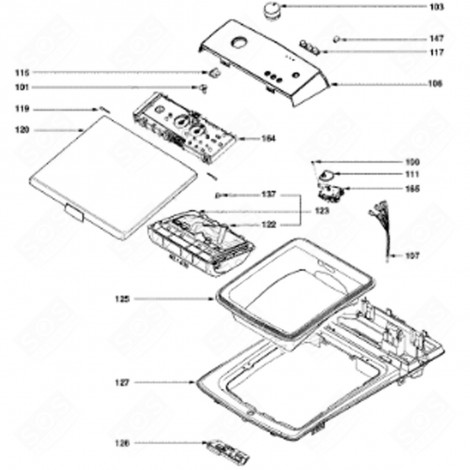 VERKLEIDUNGSOBERTEIL (KENNUNG 127) WASCHMASCHINE - 52X2823
