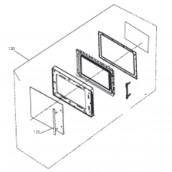 Vollständige Mikrowellentür ohne Griff