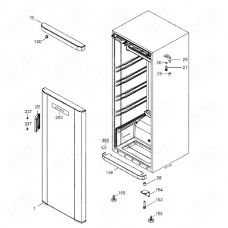 BAND (KENNZEICHNUNG 57) KÜHLSCHRANK, GEFRIERSCHRANK - 46X3068