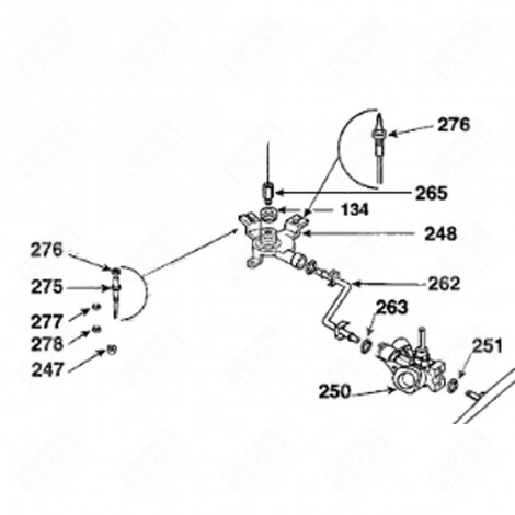 STANDARDHAHN (KENNZEICHNUNG 250) KOCHPLATTEN, HERDPLATTEN, KOCHFELD - 76X5287