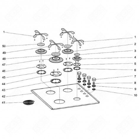 HEBEL (KENNZEICHEN 7) KOCHPLATTEN, HERDPLATTEN, KOCHFELD - 03292700000