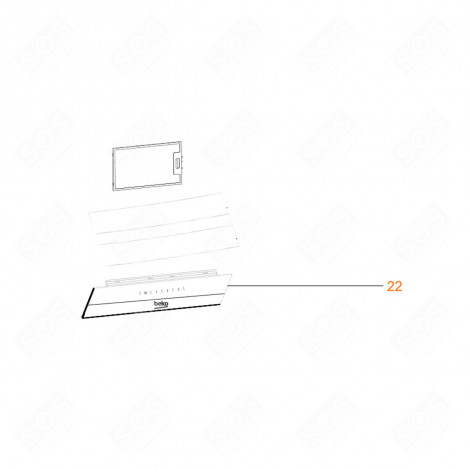 GLAS-BEDIENBLENDE REF. 22 DUNSTABZUGSHAUBE - 9197060062