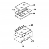 Halbes Regal, Glasregal (Kennzeichnung 39)