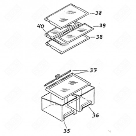 KUNSTSTOFFREGAL (KENNZEICHEN 312) KÜHLSCHRANK, GEFRIERSCHRANK - 45X8076