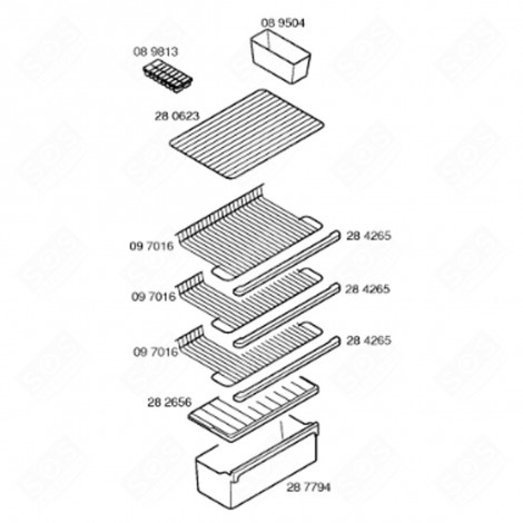 GEMÜSEBEHÄLTER (KENNZEICHNUNG 287794) KÜHLSCHRANK, GEFRIERSCHRANK - 00287794