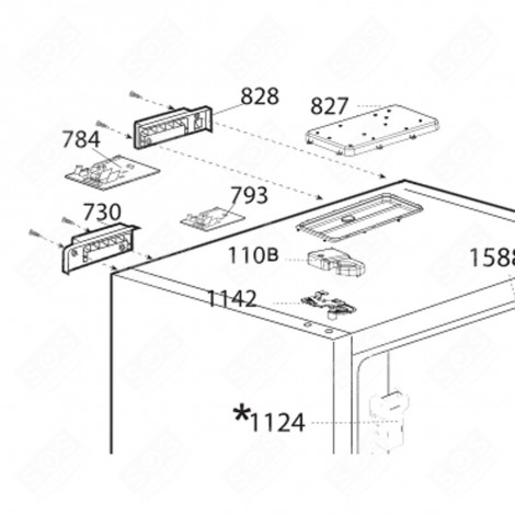 STEUERMODUL (KENNUNG 784) KÜHLSCHRANK, GEFRIERSCHRANK - 4390000885