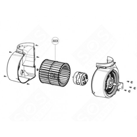 TURBINE (MARKIERUNG 303) DUNSTABZUGSHAUBE - 4055128336