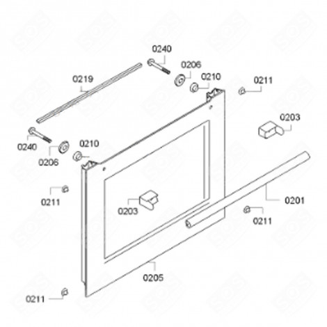 AUSSENSCHEIBE BACKOFEN, KÜCHENHERD - 00740147