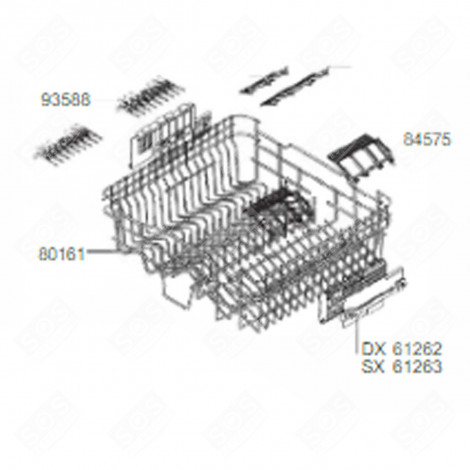 OBERER KORB (REFERENZNUMMER 80161) GESCHIRRSPÜLER, SPÜLMASCHINE - 691410698
