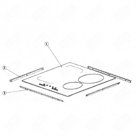 GLASKERAMIK (KENNZEICHEN 1) BACKOFEN, KÜCHENHERD - CU000012