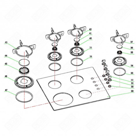 HEBEL (KENNZEICHEN 31) BACKOFEN, KÜCHENHERD - CU001543
